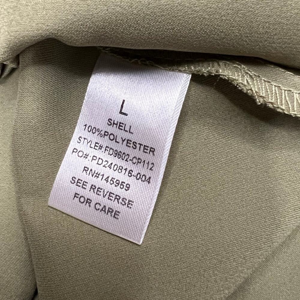 LuLus Olive Green Satin Inspired Slip Midi Dress NWOT Large - Picture 5 of 6
